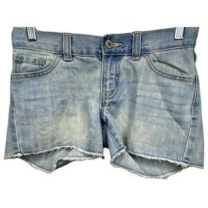 Old Navy Diva Juniors Teen 0 Light Blue Distressed Cutoff Denim Jean Shorts